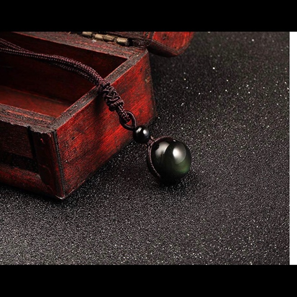 🔥HOT SALE🔥Boho Braided Rainbow Obsidian Necklace - Picture 3 of 7
